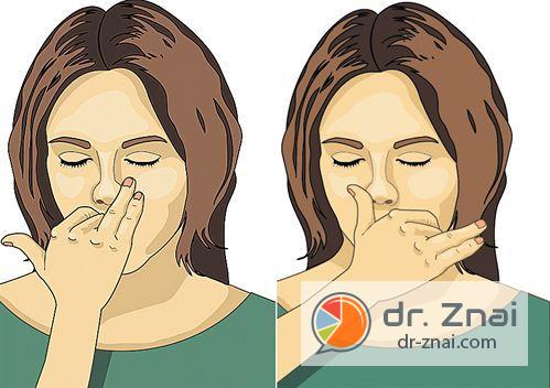 Упражнение с дыханием через одну ноздрю
